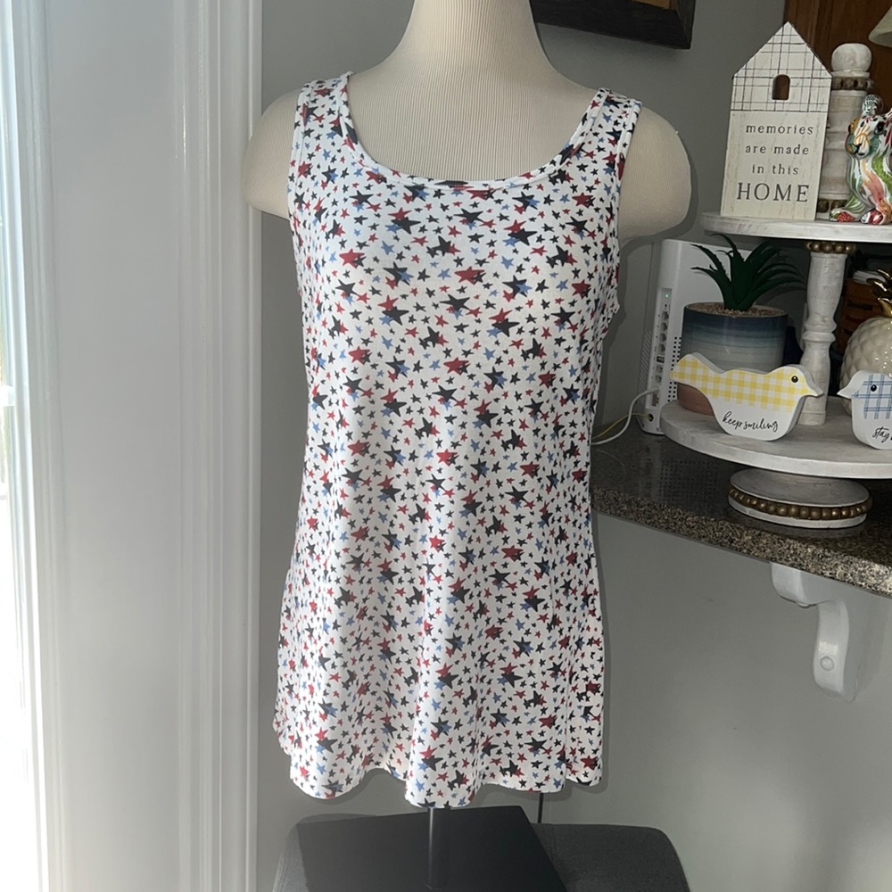 NWT  Patriotic STARS LADIES TANK TOP. SIZE:M